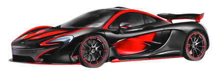 Illustration of an isolated mclaren F1. High quality illustrationのeditorial素材