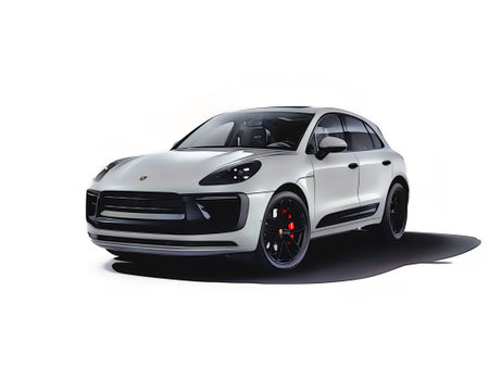 Illustration of an isolated Porsche Macan . High quality illustrationのeditorial素材