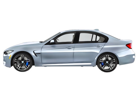 Illustration of an isolated bmw m3. High quality illustrationのeditorial素材