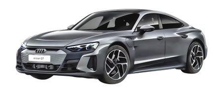 Illustration of an isolated Audi E-Tron GT. High quality illustrationのeditorial素材