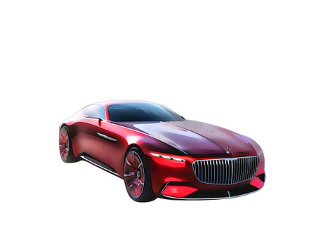 Illustration of an isolated maybach vision. High quality illustrationのeditorial素材
