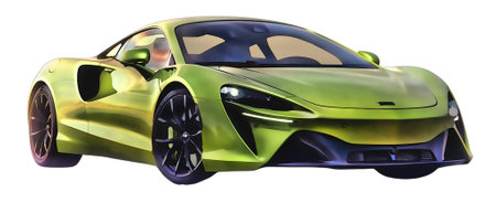 Illustration of an isolated mclaren F1. High quality illustrationのeditorial素材