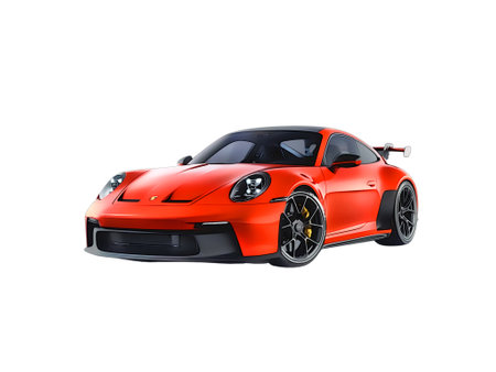 Illustration of an isolated Porsche 911 GT3. High quality illustrationのeditorial素材