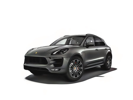Illustration of an isolated Porsche Macan . High quality illustrationのeditorial素材