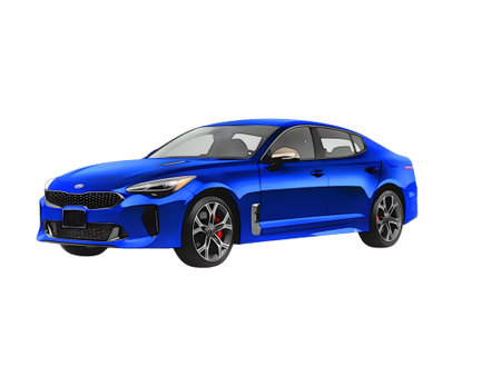 Illustration of an isolated kia stinger. High quality illustrationのeditorial素材