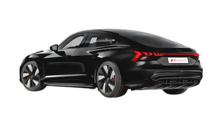 Illustration of an isolated Audi E-Tron GT. High quality illustrationのeditorial素材