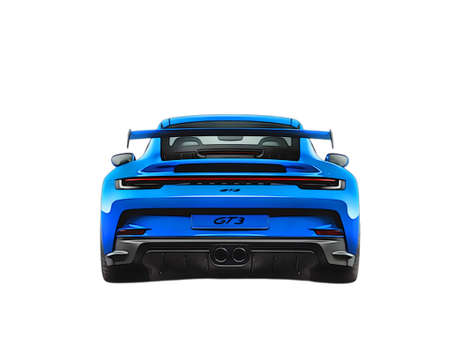 Illustration of an isolated Porsche 911 GT3. High quality illustrationのeditorial素材