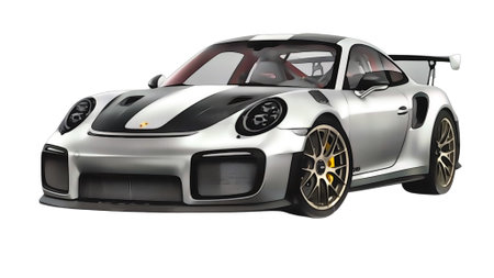 Illustration of an isolated Porsche 911 GT3. High quality illustrationのeditorial素材