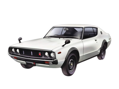Illustration of an isolated nissan gtr. High quality illustrationのeditorial素材