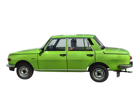 Illustration of an isolated Wartburg. High quality illustrationのeditorial素材