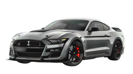Illustration of an isolated mustang GT 500. High quality illustrationのeditorial素材