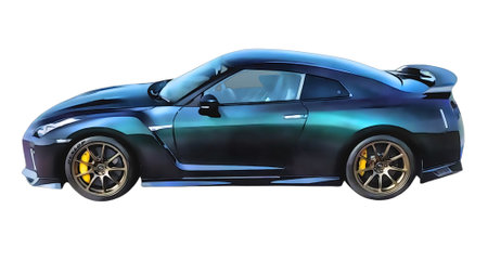 Illustration of an isolated nissan gtr. High quality illustrationのeditorial素材