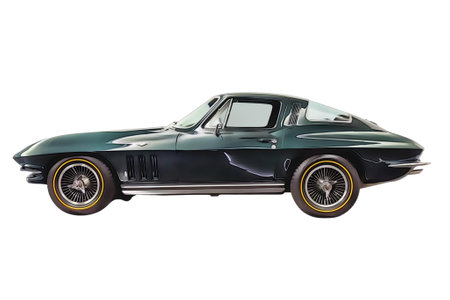 Illustration of an isolated Chevrolet Corvette Stingray. High quality illustrationのeditorial素材