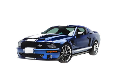 Illustration of an isolated mustang GT 500. High quality illustrationのeditorial素材