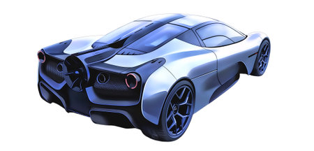 Illustration of an isolated Koenigsegg. High quality illustrationのeditorial素材