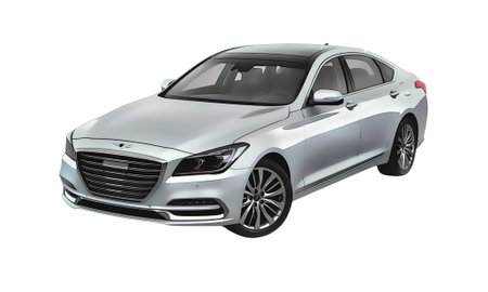 Illustration of an isolated Genesis g80. High quality illustrationのeditorial素材