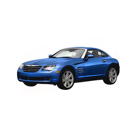 Illustration of an isolated Chrysler Crossfire. High quality illustrationのeditorial素材