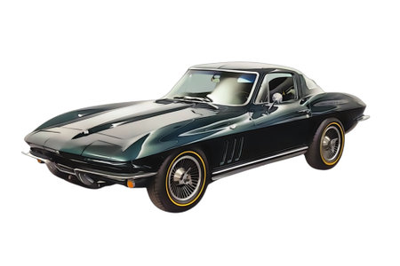 Illustration of an isolated Chevrolet Corvette Stingray. High quality illustrationのeditorial素材