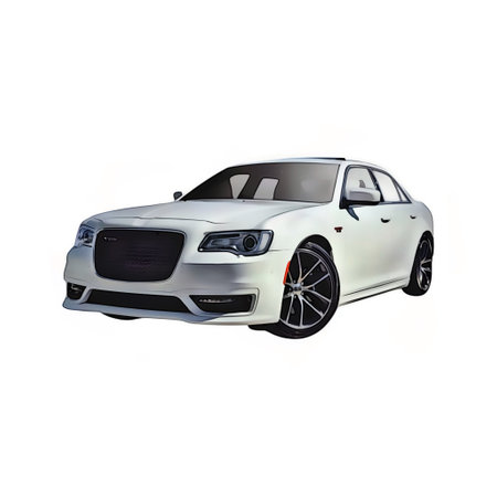 Illustration of an isolated Chrysler 300c. High quality illustrationのeditorial素材