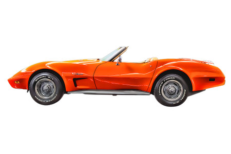Illustration of an isolated Chevrolet Corvette Stingray. High quality illustrationのeditorial素材