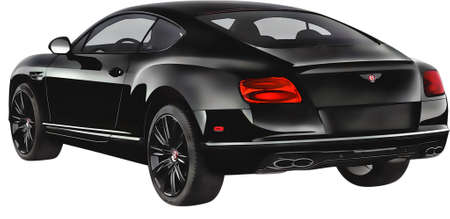 Illustration of an isolated Bentley Continental. High quality illustrationのeditorial素材