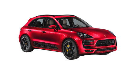 Illustration of an isolated Porsche Macan. High quality illustrationのeditorial素材