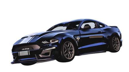 Illustration of an isolated mustang GT 500. High quality illustrationのeditorial素材