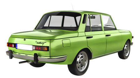 Illustration of an isolated Renault Gordini. High quality illustrationのeditorial素材