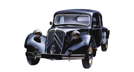 Illustration of an isolated Citroen Traction. High quality illustrationのeditorial素材