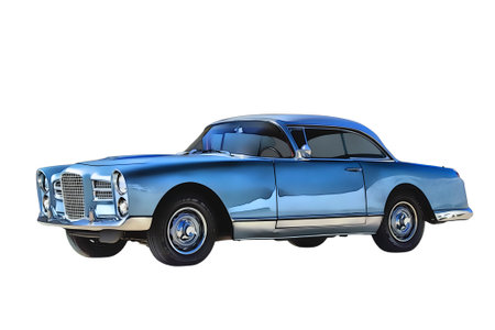 Illustration of an isolated Facel Vega. High quality illustrationのeditorial素材