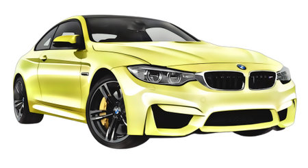 Illustration of an isolated bmw m3. High quality illustrationのeditorial素材