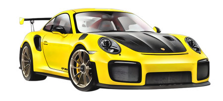 Illustration of an isolated Porsche 911 GT3. High quality illustrationのeditorial素材