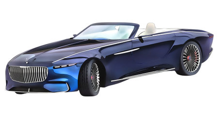 Illustration of an isolated maybach vision. High quality illustrationのeditorial素材