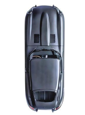Illustration of an isolated Jaguar Type E. High quality illustration