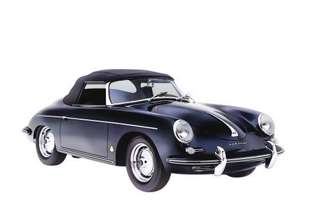 Illustration of an isolated Porsche 356. High quality illustrationのeditorial素材