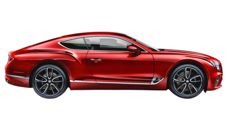 Illustration of an isolated Bentley Continental. High quality illustrationのeditorial素材