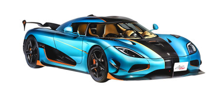 Illustration of an isolated Koenigsegg. High quality illustrationのeditorial素材