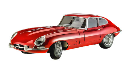 Illustration of an isolated Jaguar Type E. High quality illustrationのeditorial素材