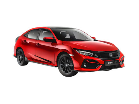 Illustration of an isolated Honda civic r. High quality illustrationのeditorial素材