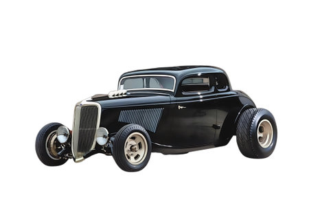 Illustration of an isolated Ford 30 Hotrod. High quality illustrationのeditorial素材