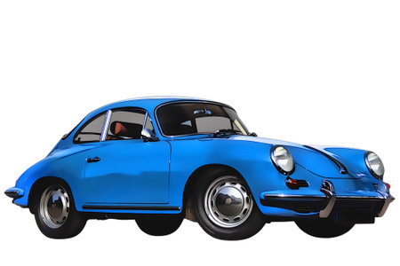Illustration of an isolated Porsche 356. High quality illustrationのeditorial素材