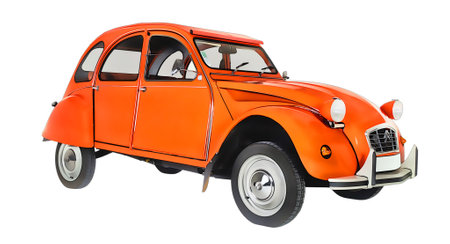 Illustration of an isolated Citroen 2CV. High qualityのeditorial素材