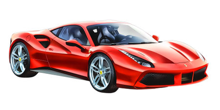 Illustration of an isolated Ferrari 458. High qualityのeditorial素材