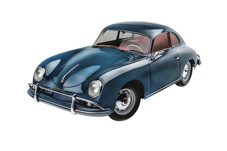Illustration of an isolated Porsche 356. High quality illustrationのeditorial素材
