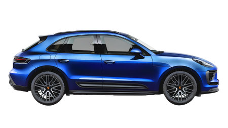 Illustration of an isolated Porsche Macan. High quality illustrationのeditorial素材
