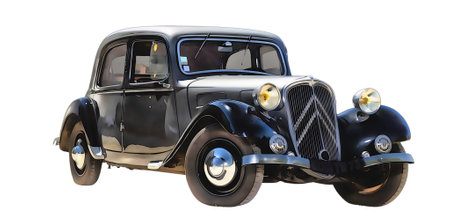 Illustration of an isolated Citroen traction. High quality illustrationのeditorial素材
