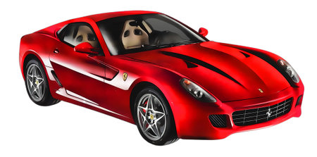 Illustration of an isolated Ferrari F12. High quality illustrationのeditorial素材
