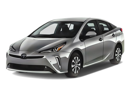 Illustration of an isolated Toyota Prius. High quality illustrationのeditorial素材