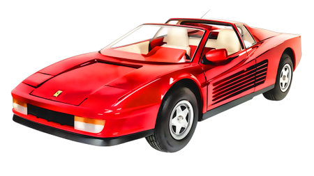 Illustration of an isolated Ferrari F40. High quality illustrationのeditorial素材