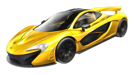 Illustration of an isolated mclaren F1. High quality illustrationのeditorial素材